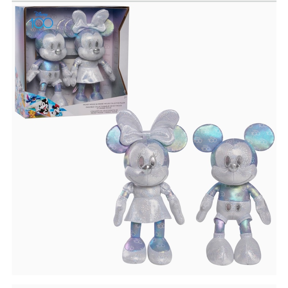NEW MICKEY MOUSE & MINNIE MOUSE COLLECTOR PLUSH 100 Year Anniversary (Large Sz)